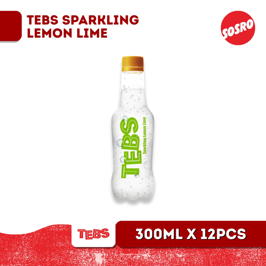 TEBS PET/Botol Sparkling Lemon Lime 300ml Isi 12pcs