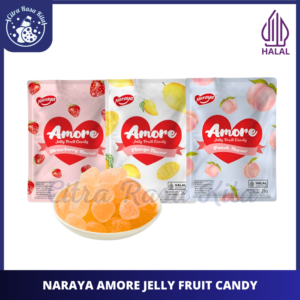 

Naraya Amore Jelly Fruit Candy Halal 26g