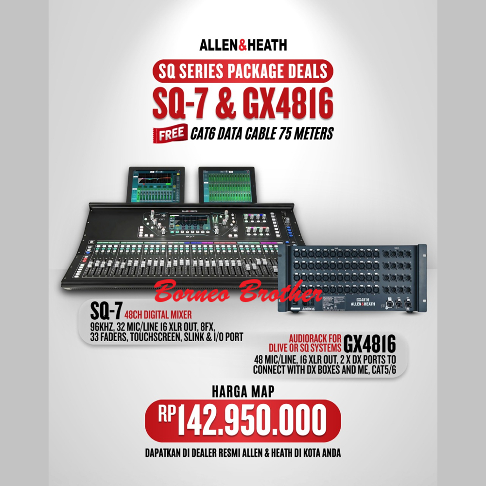 Allen&Heath SQ7 & GX4816 Original Paket Spesial Mixer Digital SQ Series