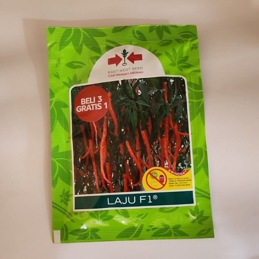 Cabe merah keriting "Laju F1" cap Panah Merah