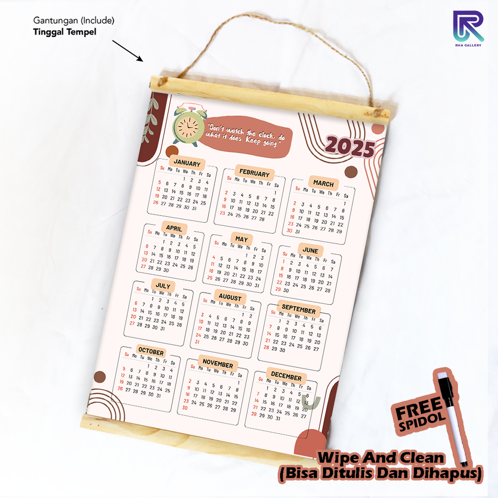 

RHA GALLERY Planner Kalender Dinding 2025 Schedule Jadwal Wipe And Clean List Jadwal Tulis