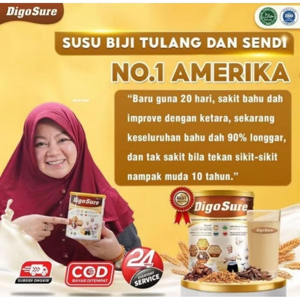 

DIGO SURE ASLI % ORIGINAL SUSU VITAMIN KESEHATAN TULANG DAN SENDI
