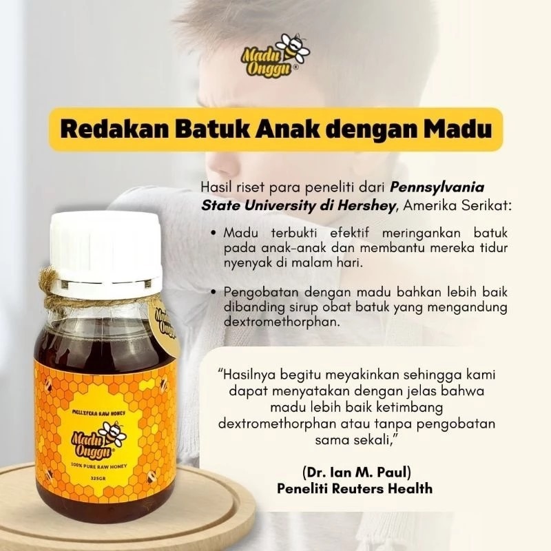 

Madu Murni Madu Onggu Java Mellifera Raw Honey 325gr 100% Nektar Alami