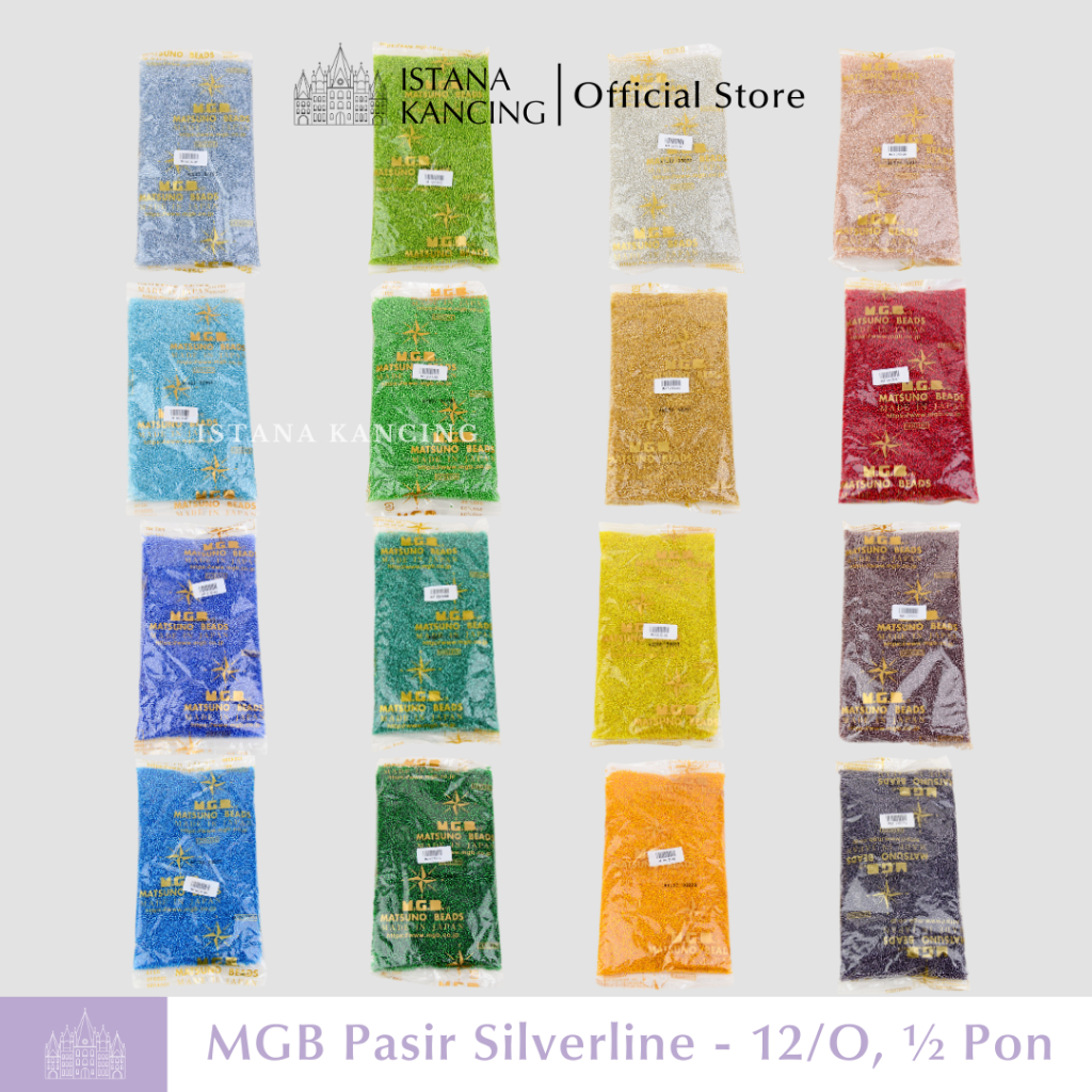 Payet MGB ORIGINAL SILVERLINE 1/2PON Pasir | Payet Jepang Asli Matsuno Glass Beads Grosir | Istanaka