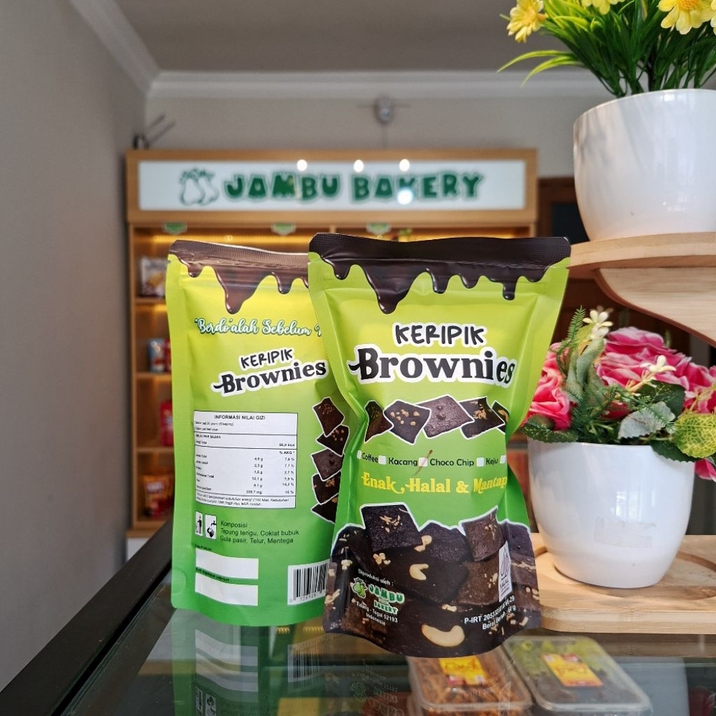 

Keripik Brownies Kemasan Cemilan manis Kekinian