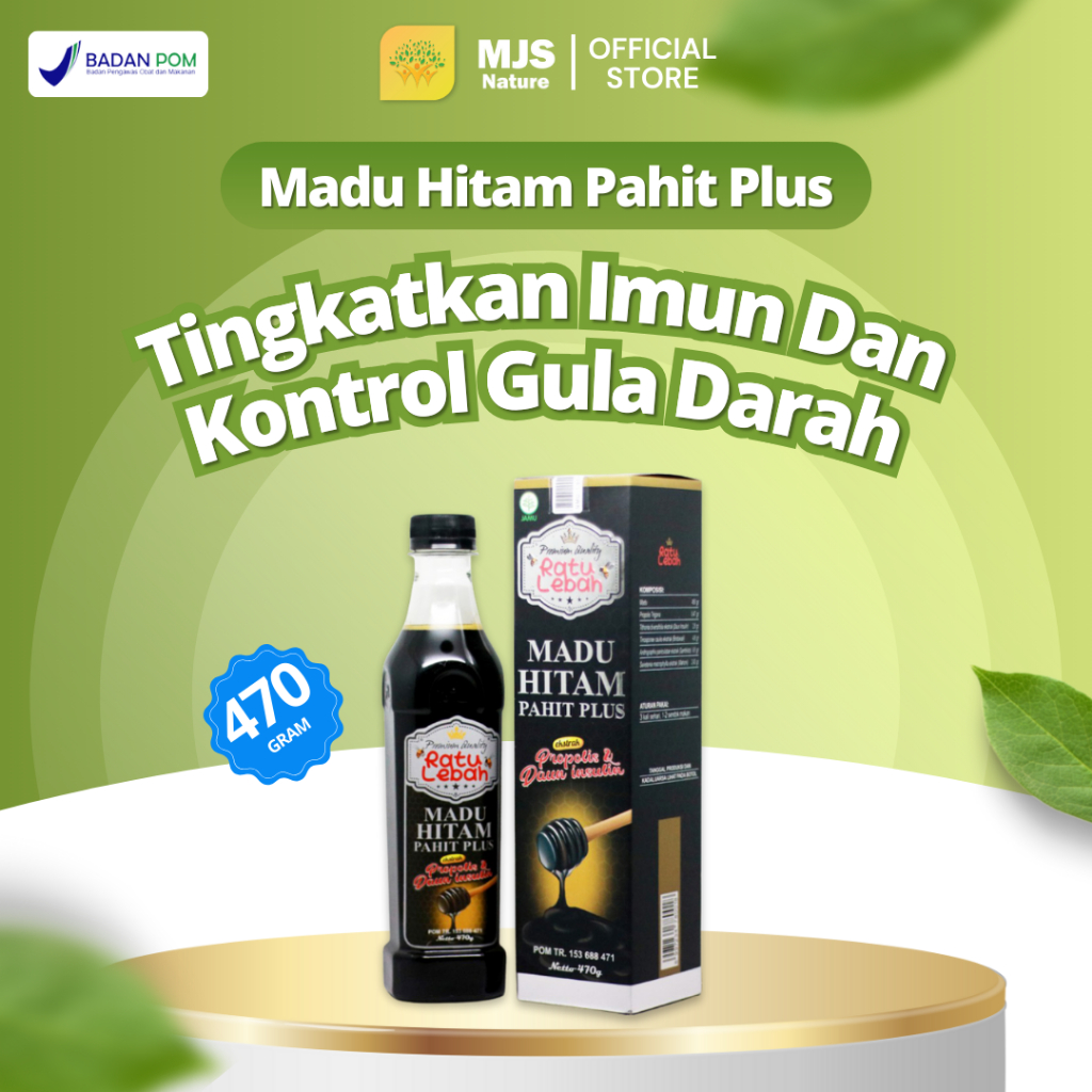 Madu Hitam Pahit RATU LEBAH Tingkatkan Imun Kontrol Gula Darah Kolestrol Batuk Maag Bpom