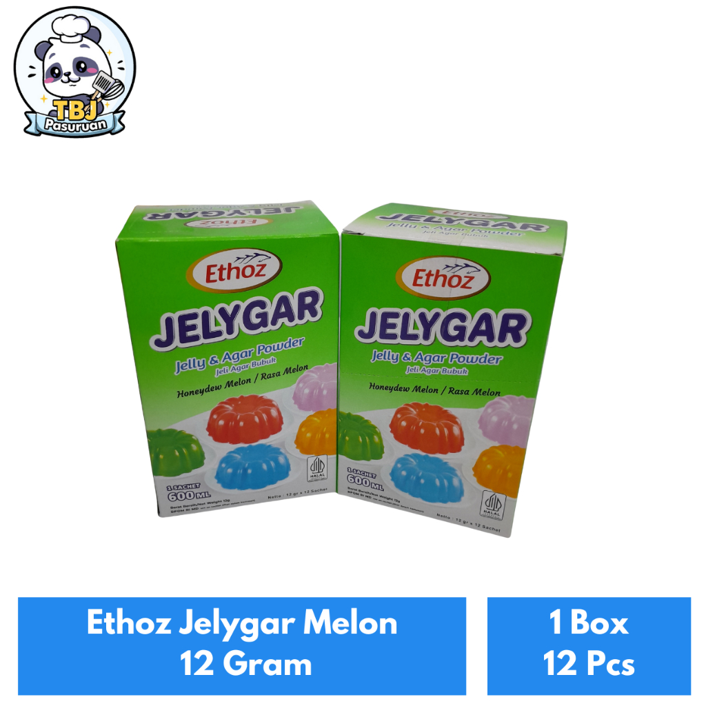 

Ethoz Jelygar Melon 12 Gram Kemasan 1 Box Isi 12 Pcs