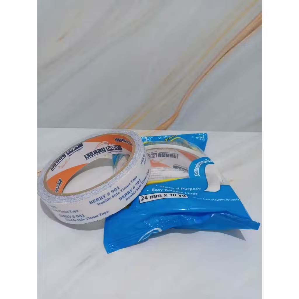 

(1 PCS) Double Tape BERRY / Isolasi 2 Sisi / Isolasi Bolak Balik BERRY / Dobel BERRY 12 mm / 24 mm