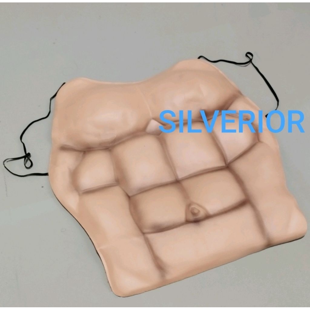 Perut dada palsu tiruan otot kekar binaraga six pack fake belly