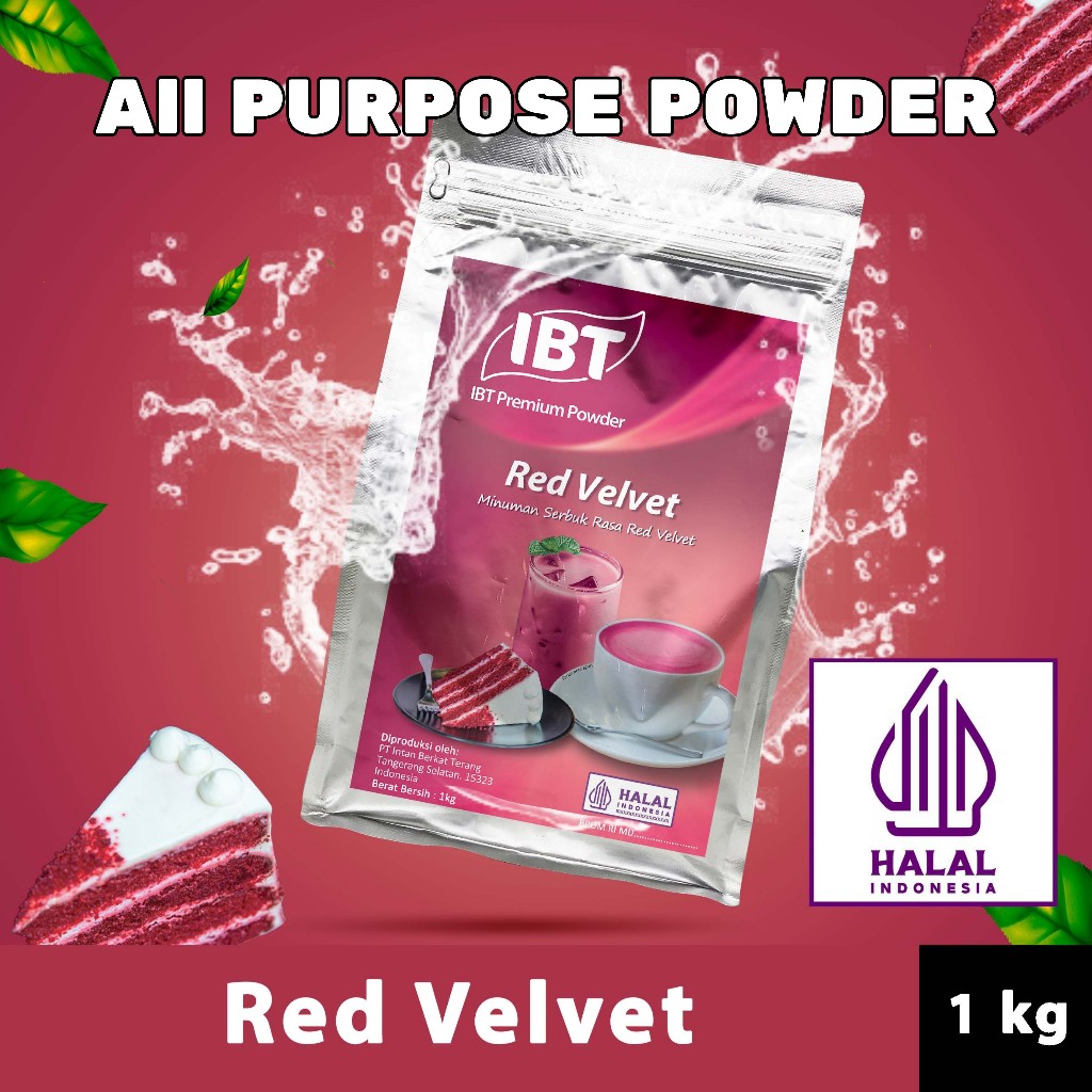 

Bahan Minuman Bubuk Red Velvet Bubble Tea Premium Powder Bagus