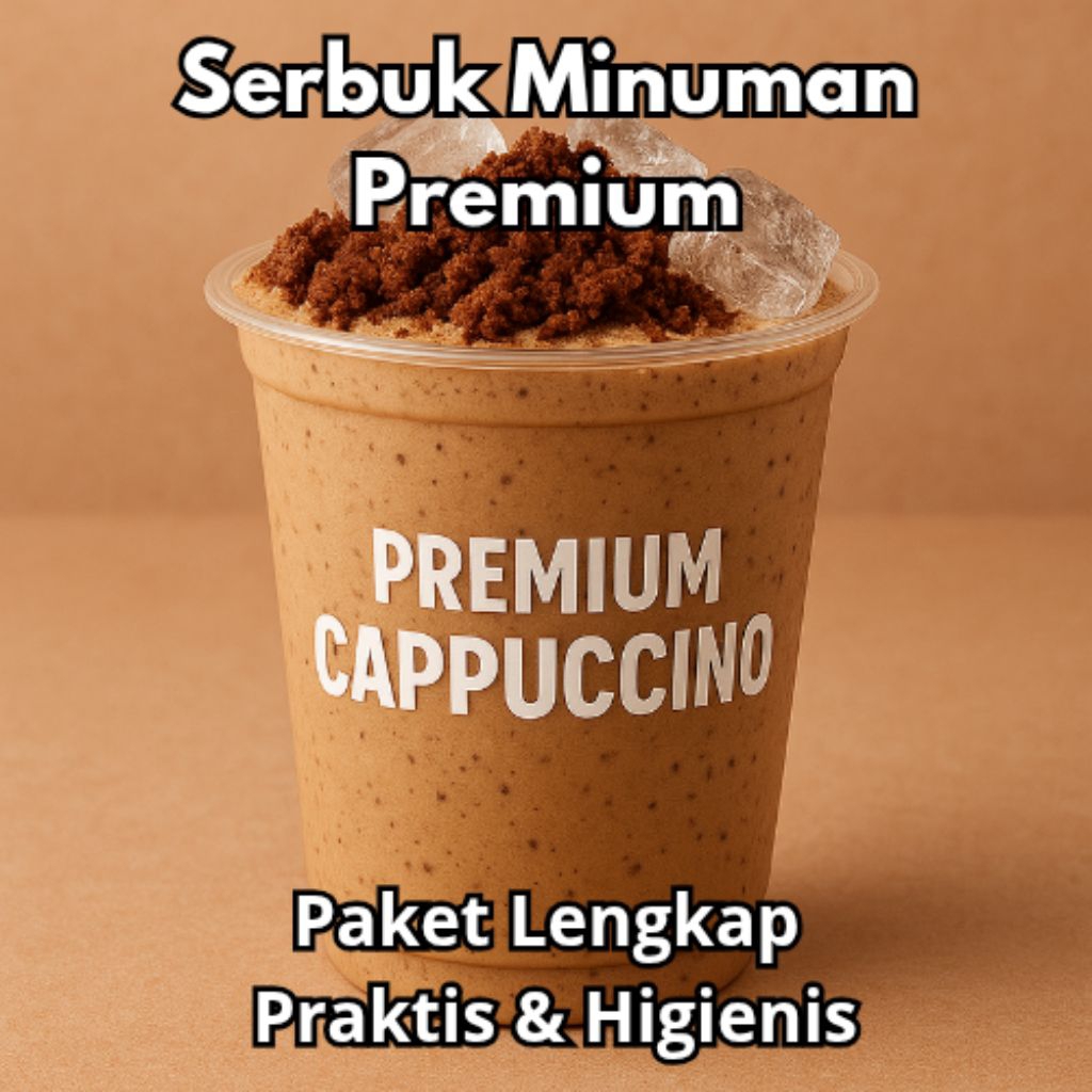 

Paket Lengkap Jualan Serbuk Minuman Premium Rasa Cappucino
