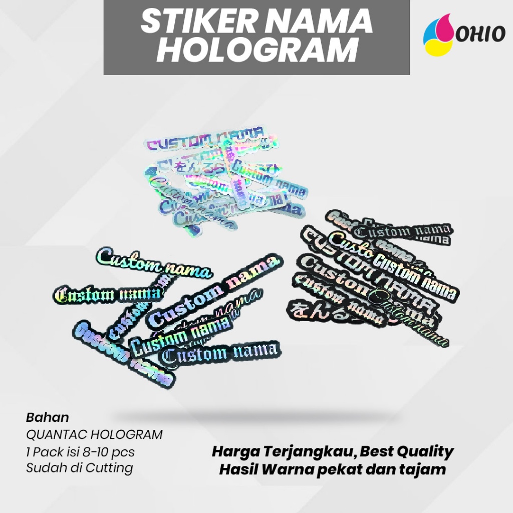 

Ohio * Sticker Nama Custom Hologram I Cutting Sticker Custom I Emblem Sticker Nama