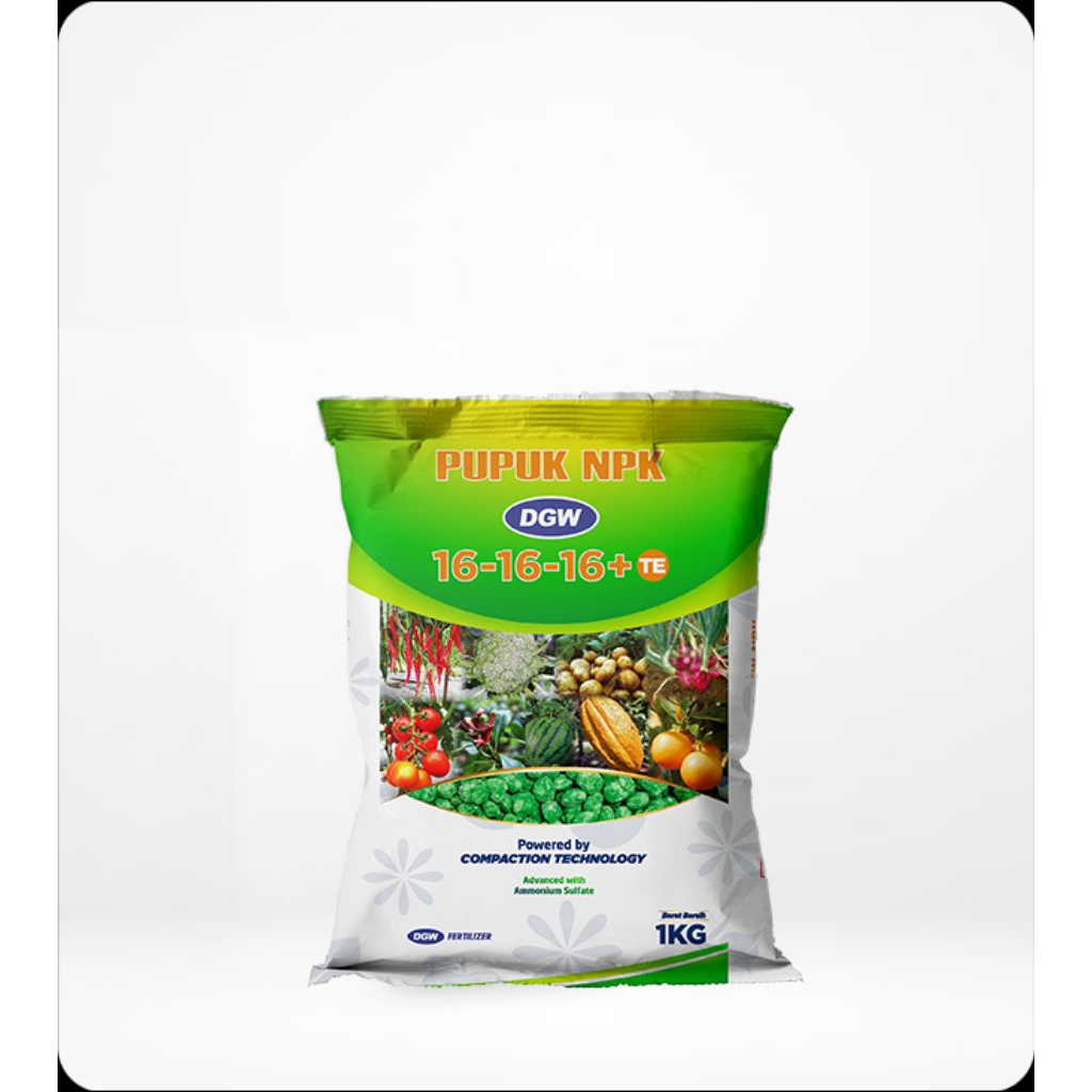 PUPUK NPK 16-16-16+TE DARI DGW KEMASAN 1 KG
