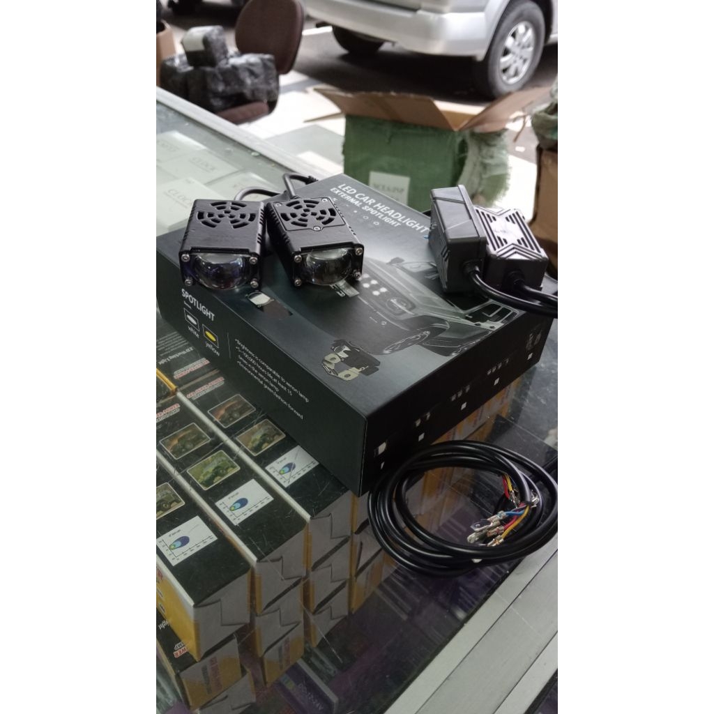 LAMPU TEMBAK LASER SLIM SOROT LED MOTOR/MOBIL  Devil RGB