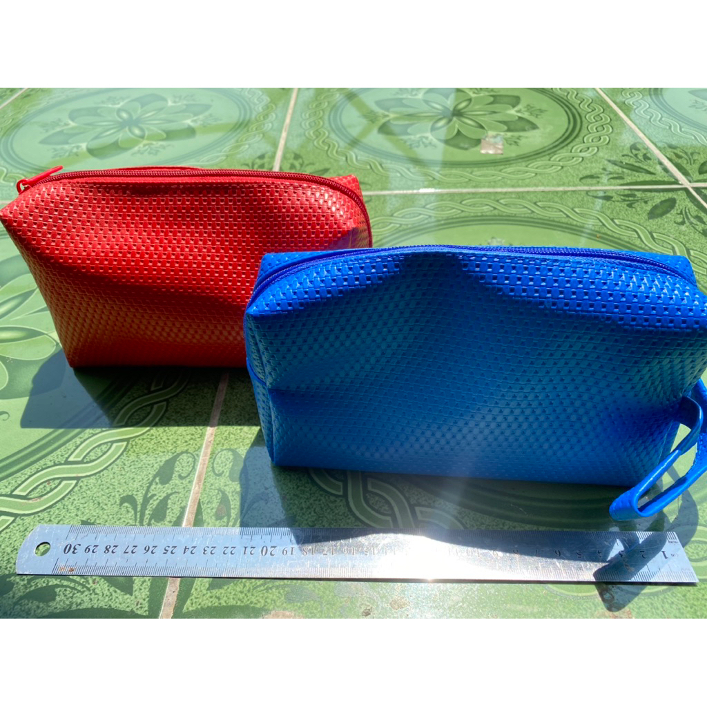 

ACC tempat pensil / kotak pensil / Dompet / Pouch makeup resleting tali Besar kain