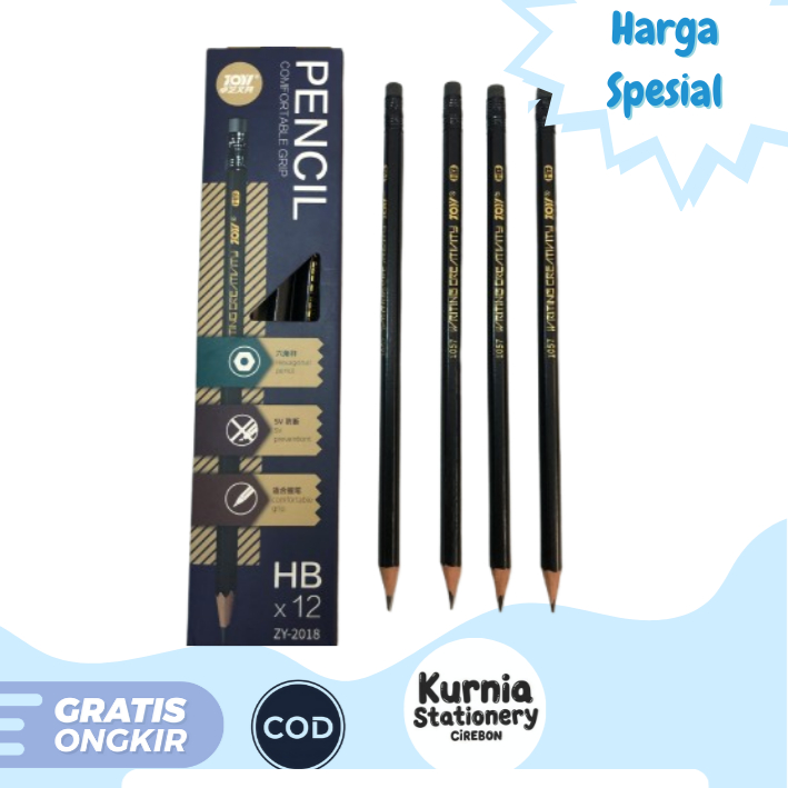

Impho Pencil HB ZY-2018 Hexagonal/ Pensil HB 1 Pack Isi 12