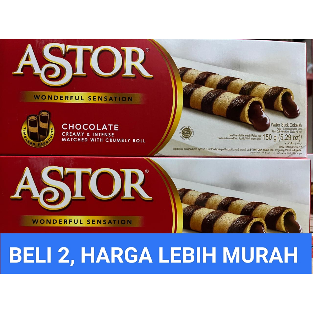 

ASTOR Wafer Double Coklat - 150gr
