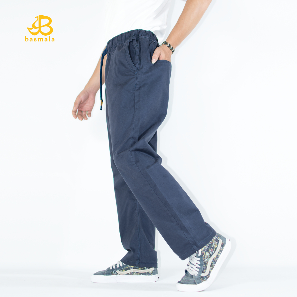 BASMALA - Sirwal Basic Pria Polos Celana Sirwal Office Sirwal Twill Premium Celana Sirwal Formal