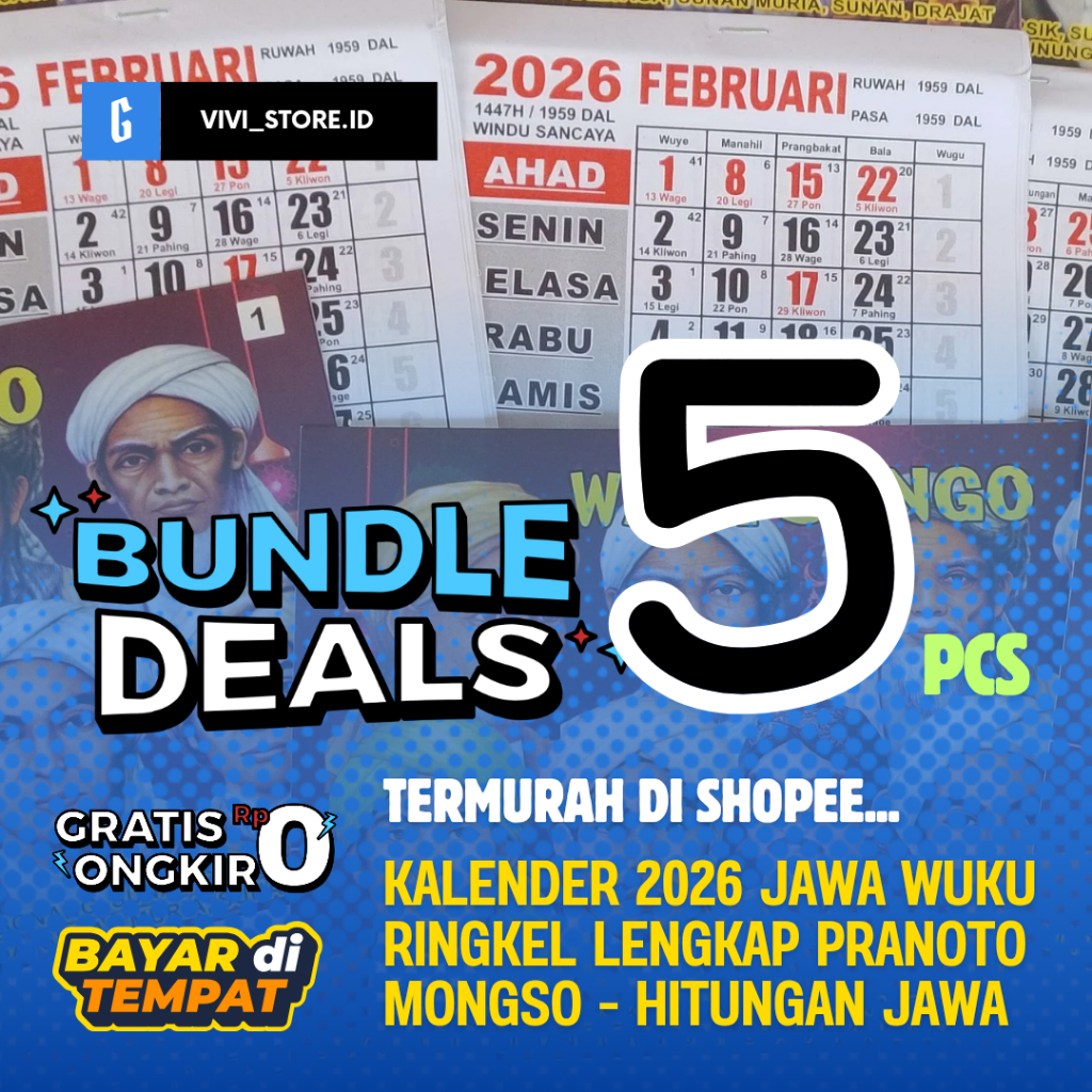 

PAKET 5 PCS KALENDER JAWA 2026
