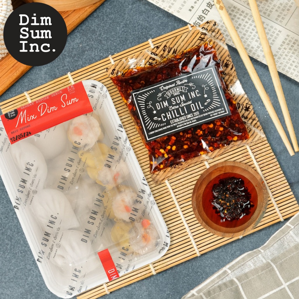

Chili Oil Sachet x Mix Dimsum Premium Shiumay + Gyoza + Hakau | Paket Special Bundling Dimsum Inc