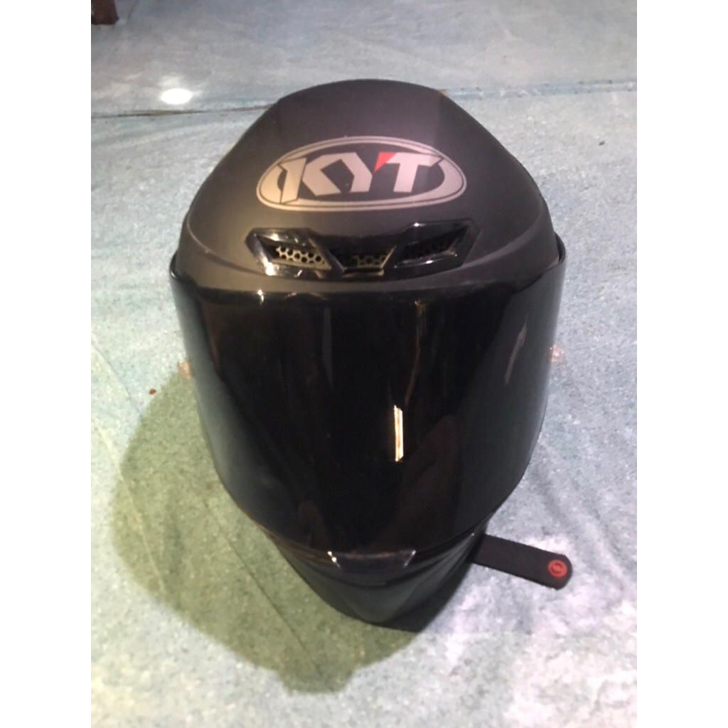 HELM KYT TT COURSE VISOR BLACK IRIDIUM BEKAS