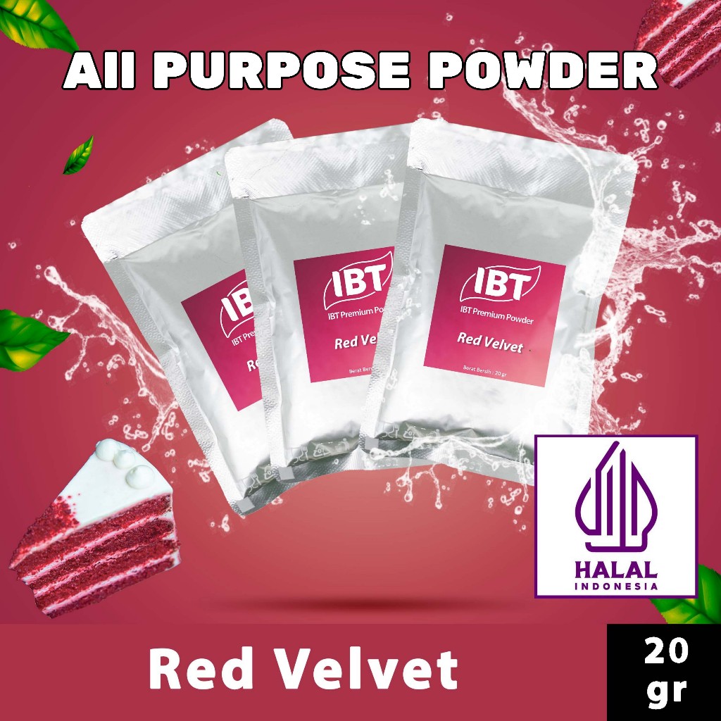 

Bahan Minuman Bubuk Rasa Red Velvet IBT Premium Powder Sachet