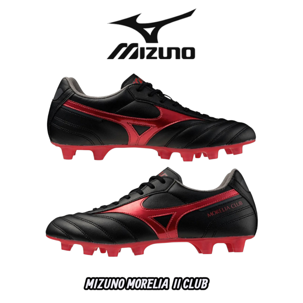 MIZUNO MORELIA II CLUB-BLACK/MORELIA 40TH RED/BLACK SAND