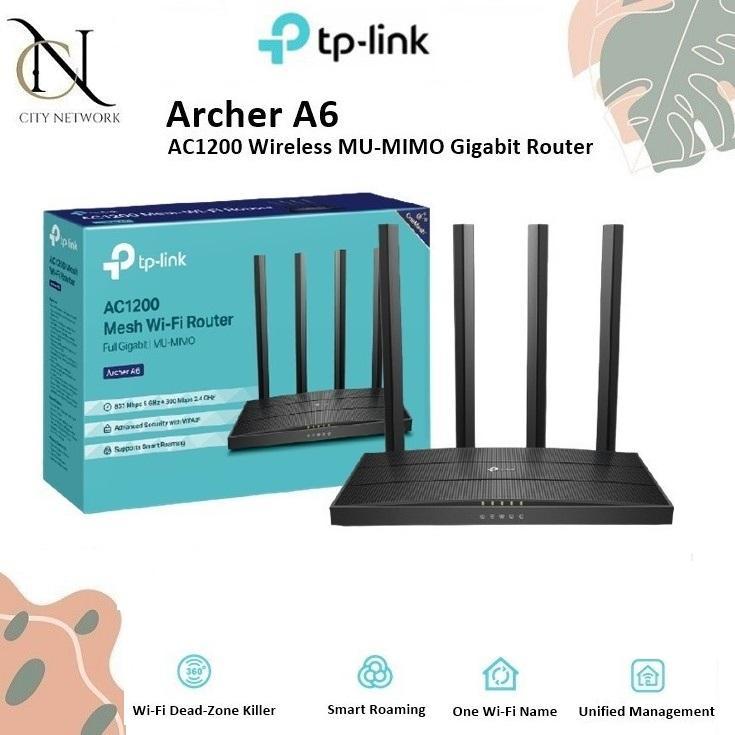 TP_LINK Archer A6 AC1200 Wireless MU-MIMO Gigabit Router A 6