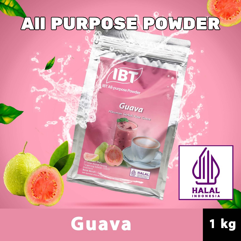 

Bahan Minuman Bubuk Jambu Biji. Guava Bubble Tea Drink Powder Bagus