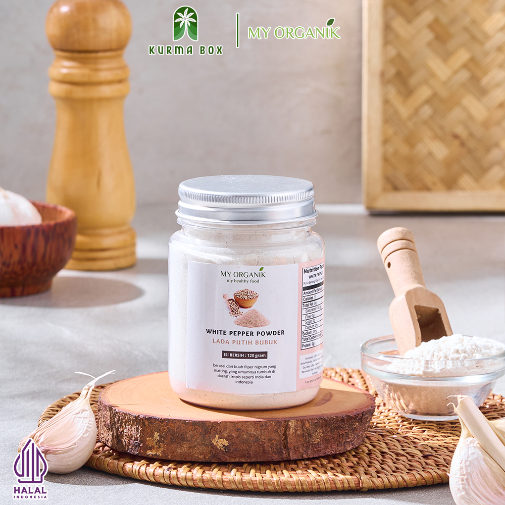 

My Organik White Pepper Lada Putih Bubuk Murni Merica Premium Asli tanpa Campuran