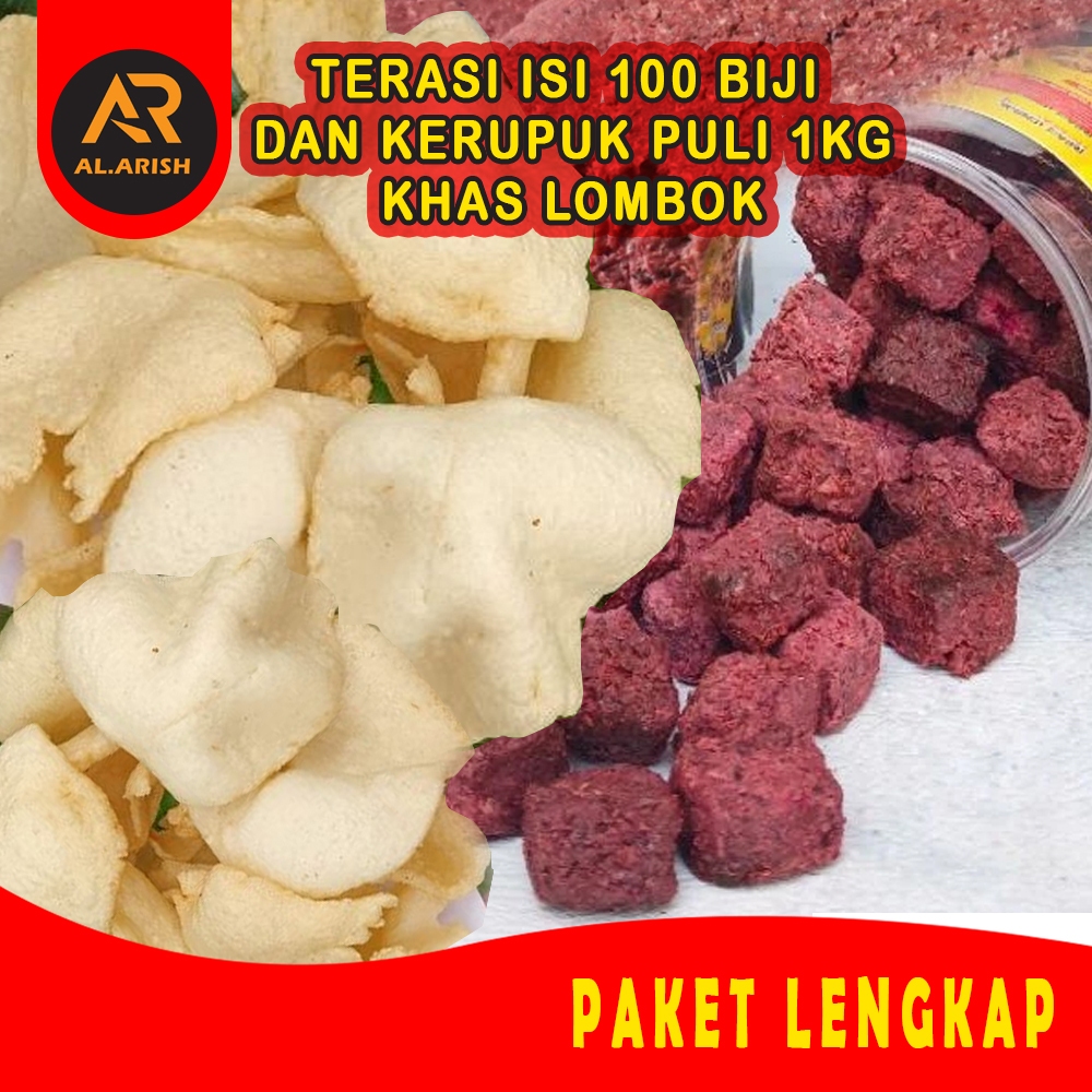 

PAKET LENGKAP [TERASI & KERUPUK PULI] KHAS LOMBOK Asli Lombok