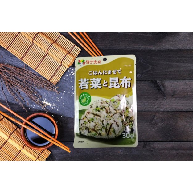 

Tanaka Furikake - Wakame & Kombu – Taburan Nasi Rumput Laut Jepang 30g
