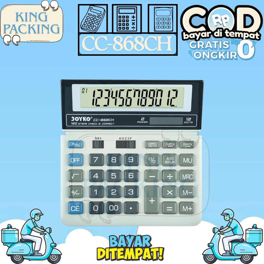 

Ready COD Joyko kalkulator CC-868CH Calculator