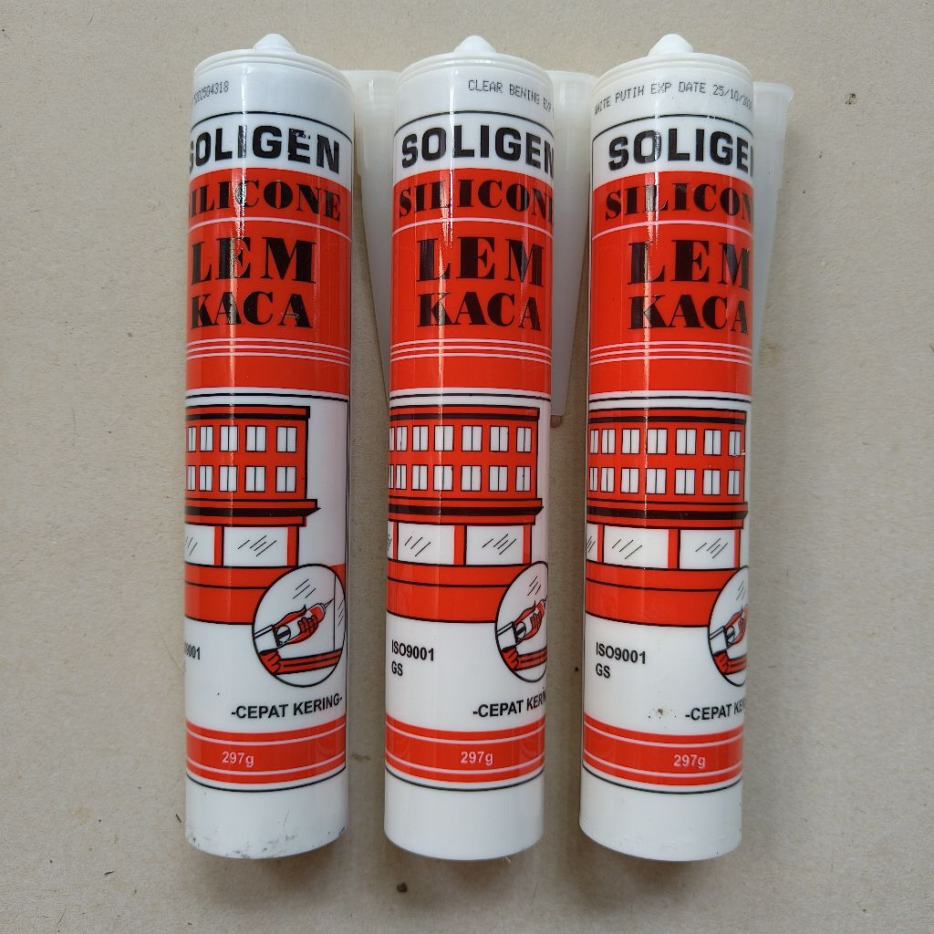 Lem Kaca Tembak Silikon Sealant Soligen