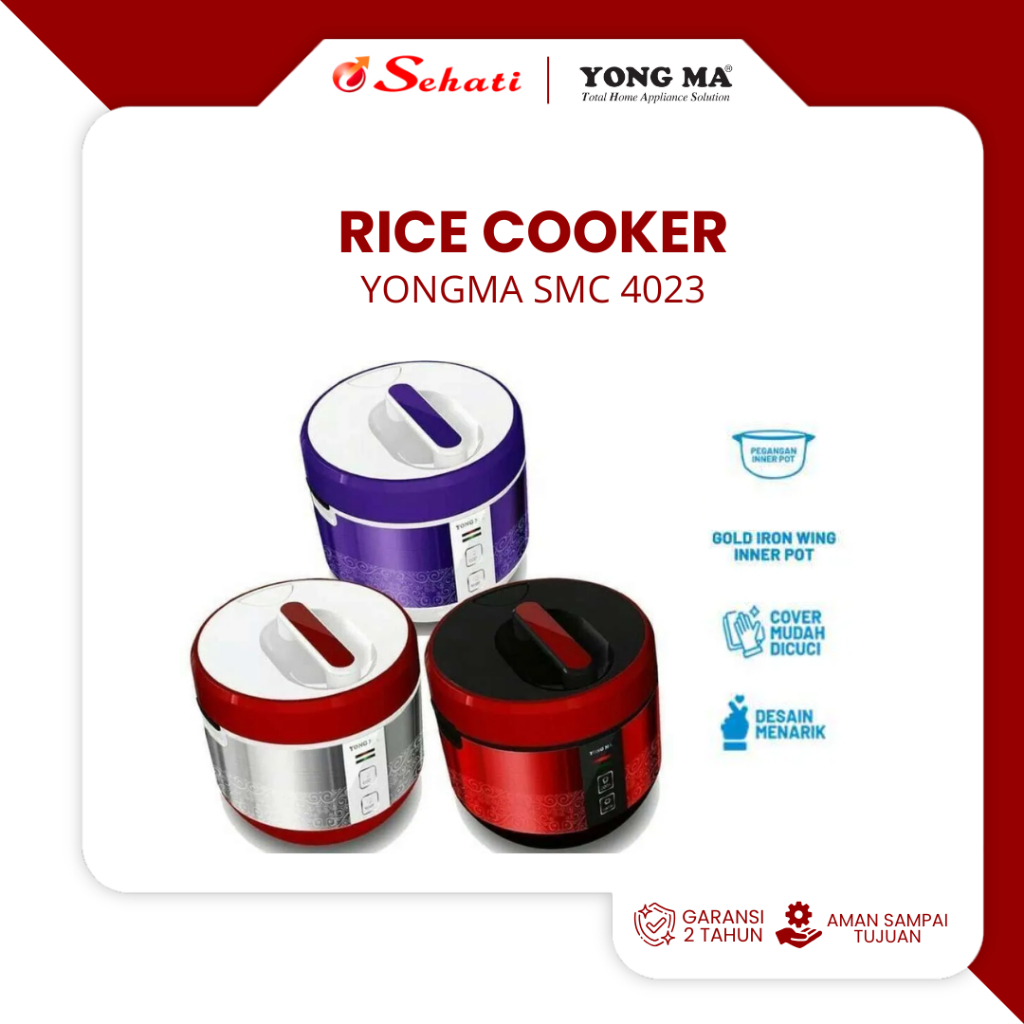 YONGMA SMC 4023 Rice Cooker Yongma 2 Liter 400 Watt Stainless steel body