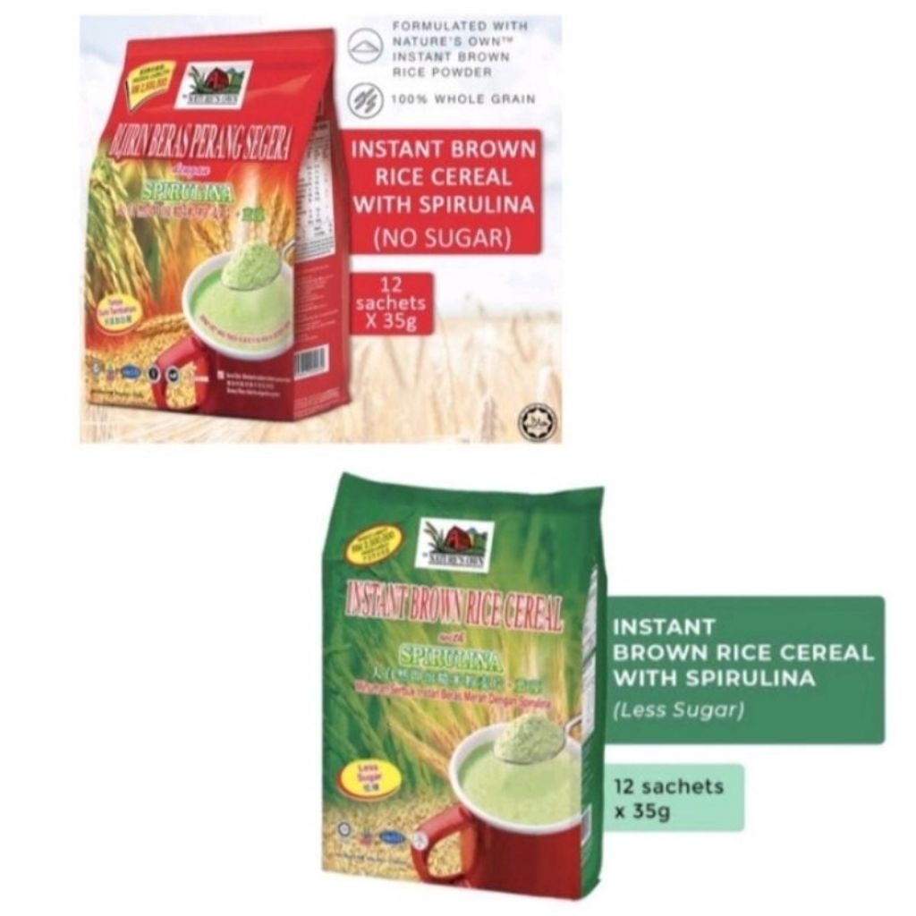 

Nature's Own Instant Brown Rice Cereal With Spirulina Less Sugar