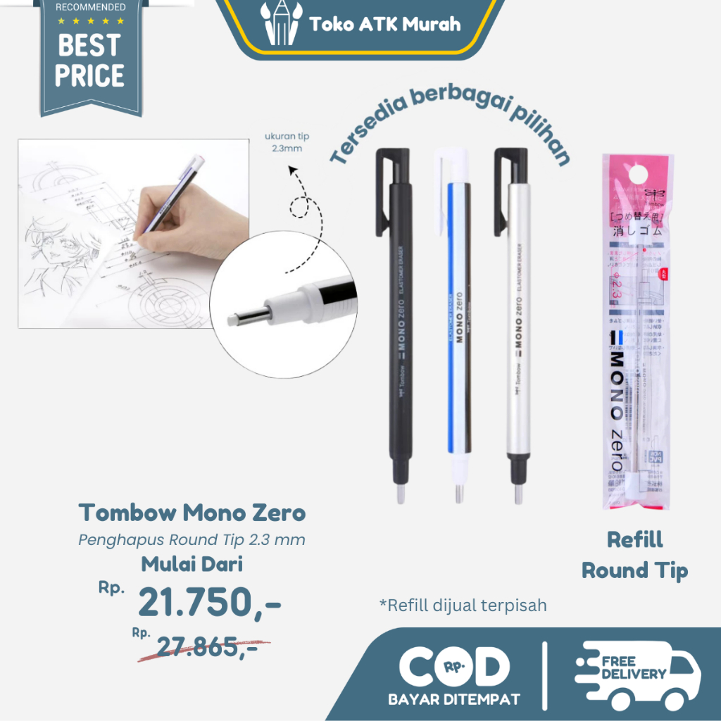 

Tombow Mono Zero Eraser Pen - Round Tip Penghapus Sketsa