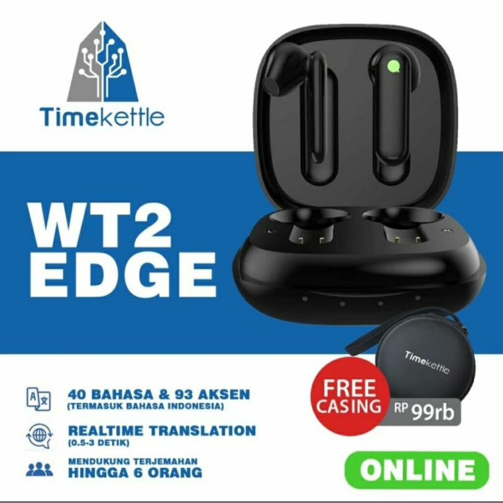 TimeKettle WT2 Edge Translator Earbuds (ONLINE)