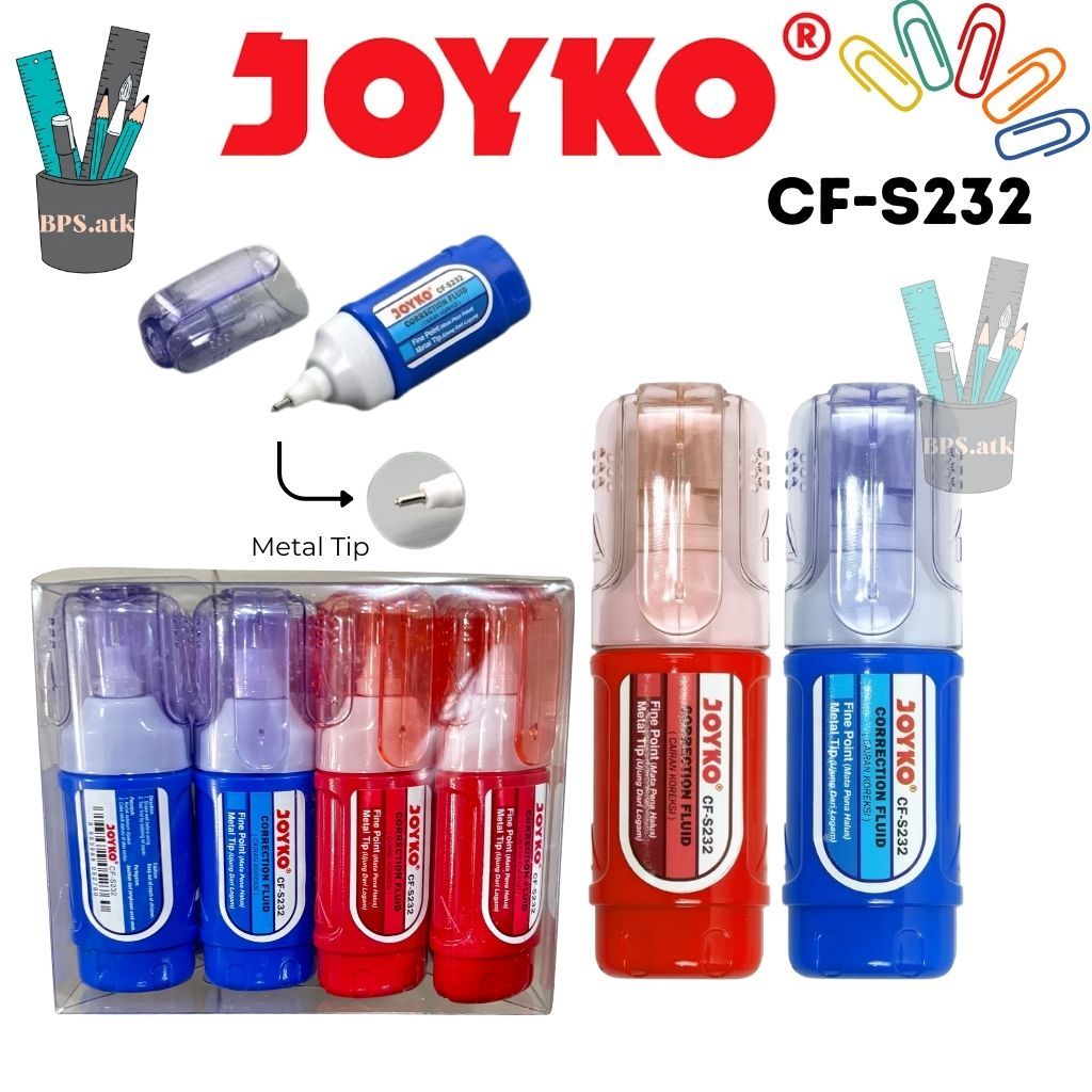 

(12 pcs) JOYKO Correction Fluid Cair / Tip x Cair CF-S232 Koreksi Penghapus Cair