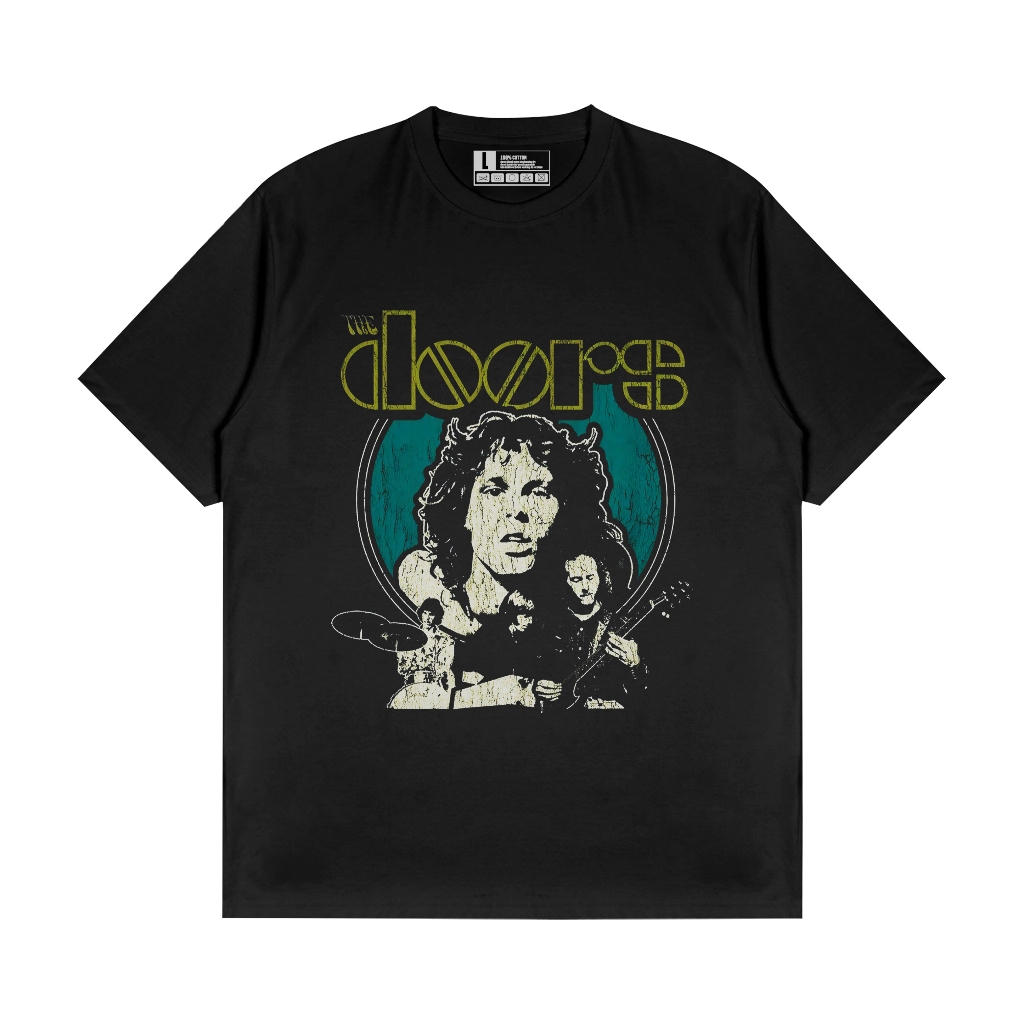 KAOS THE DOORS VINTAGE 3 PERSONIL / KAOS BAND THE DOORS / KAOS MUSIK DISTRO TERLARIS PRIA WANITA