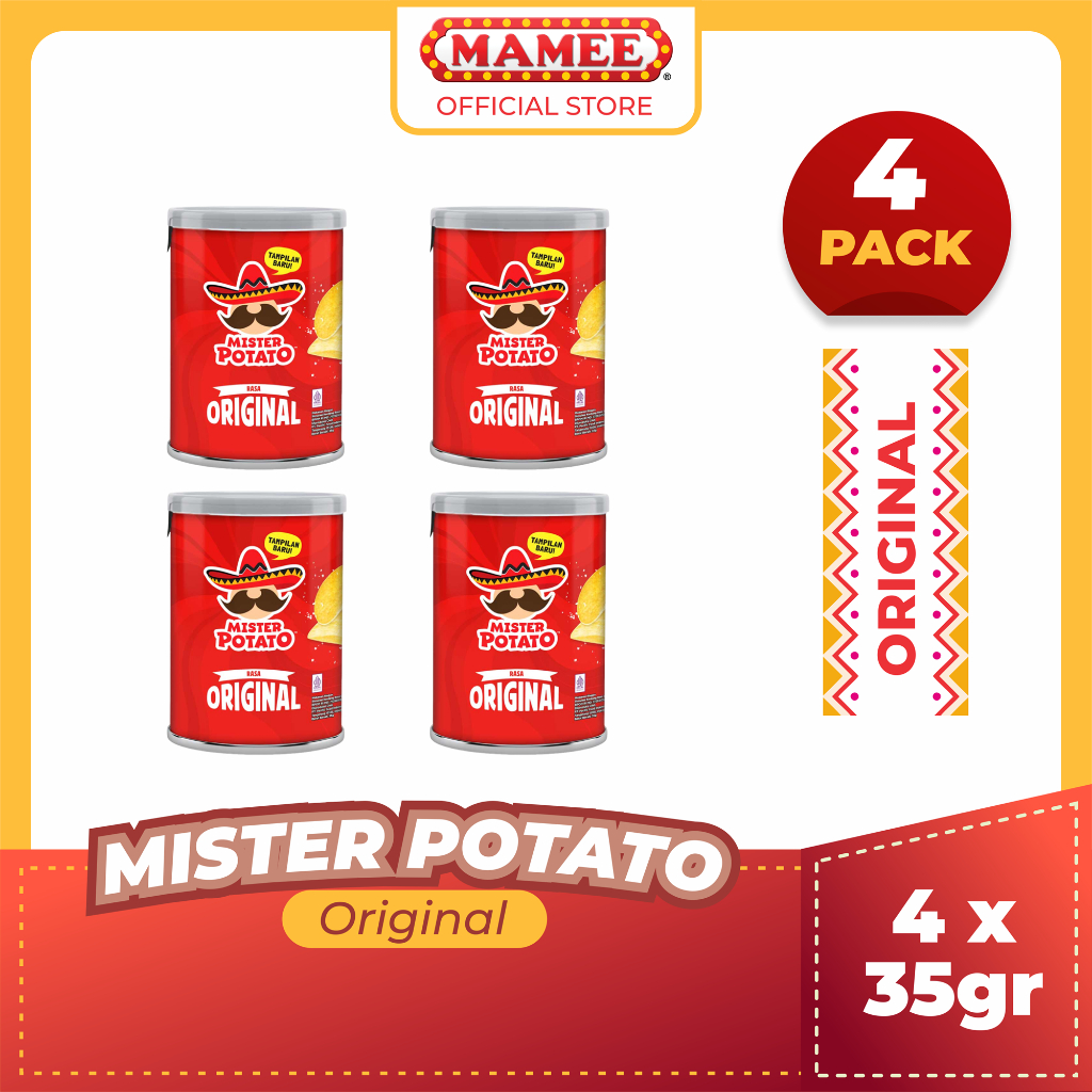 

Mister Potato Crisps Original 35gr - 4 Pcs