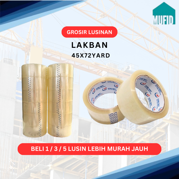 

GROSIR LUSIN Lakban Bening 45 mm x 90 Yard
