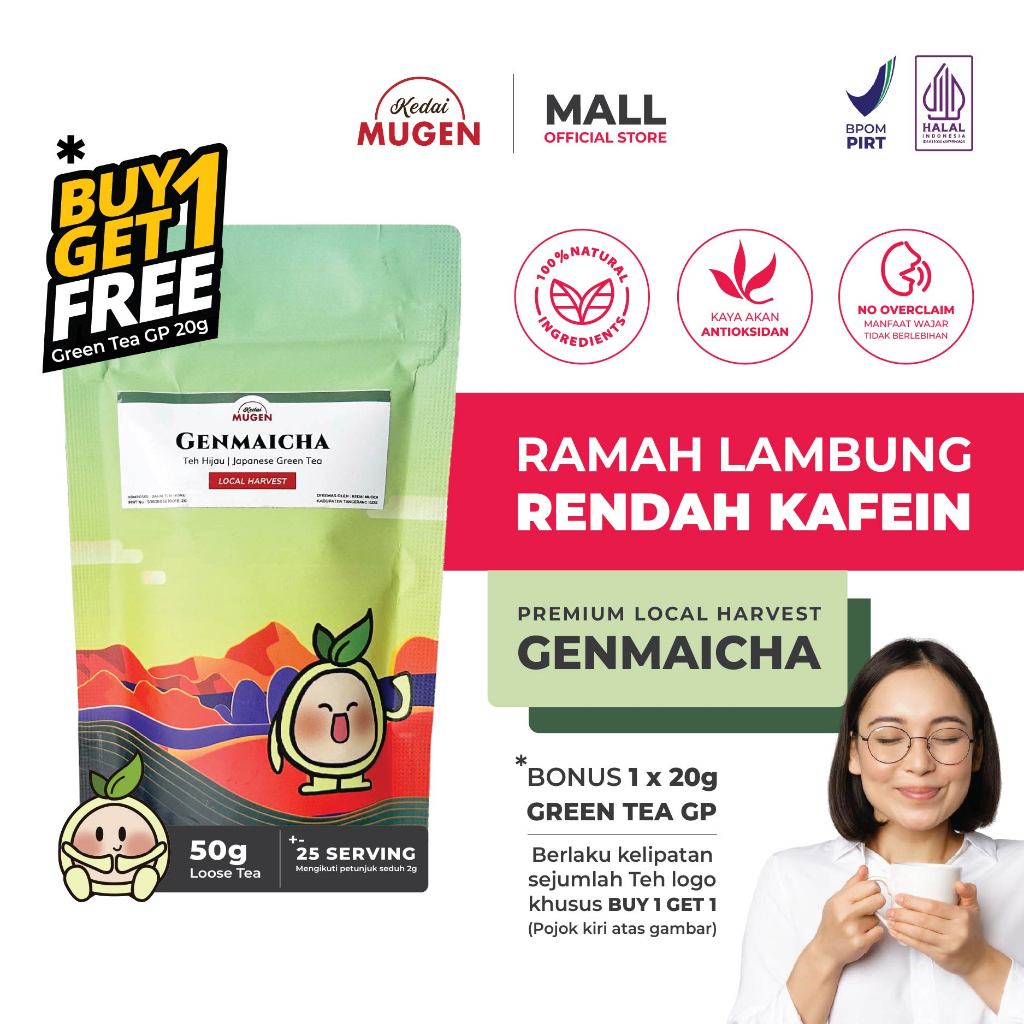 

Teh Hijau Genmaicha/ Japanese Green Tea Kedai Mugen 50g