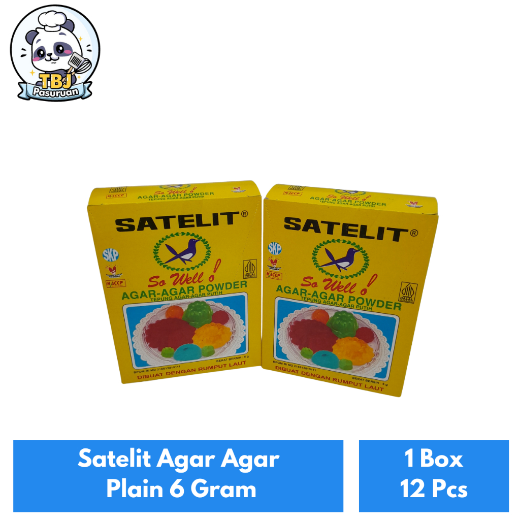 

Satelit Agar Agar Plain 6 Gram Kemasan 1 Box Isi 12 Pcs