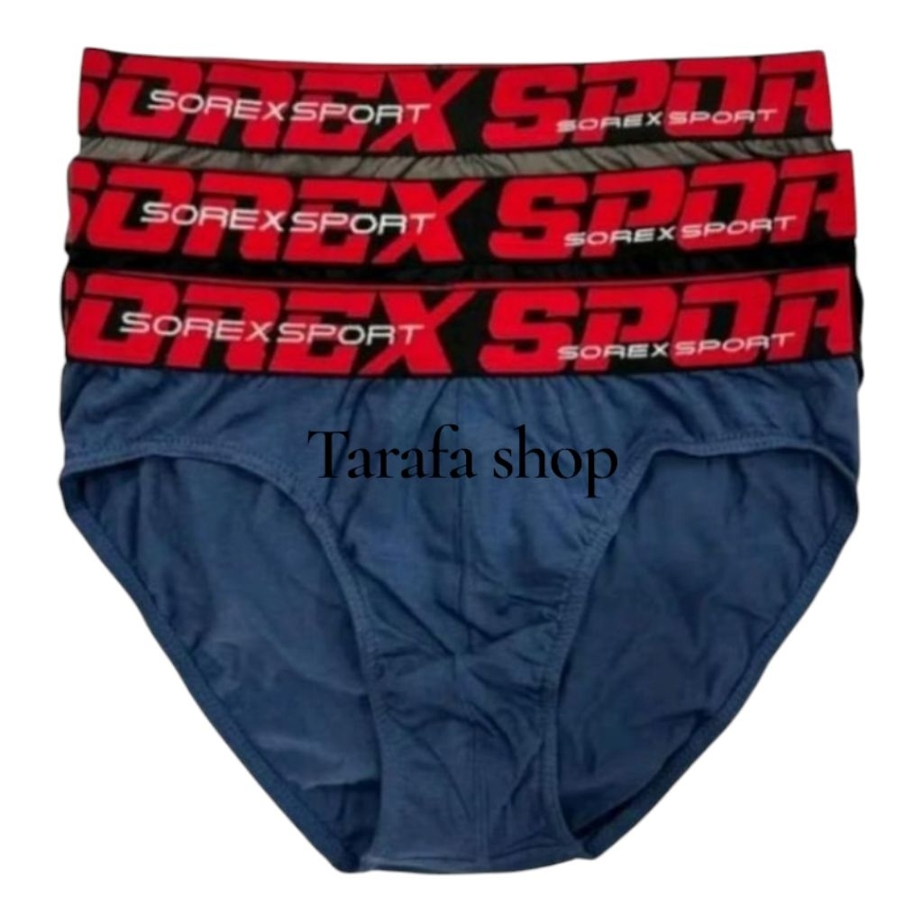 Celana Dalam Pria Sorex art M 3008/CD Sorex Pria Sorex karet Boxer isi 3 pcs Original