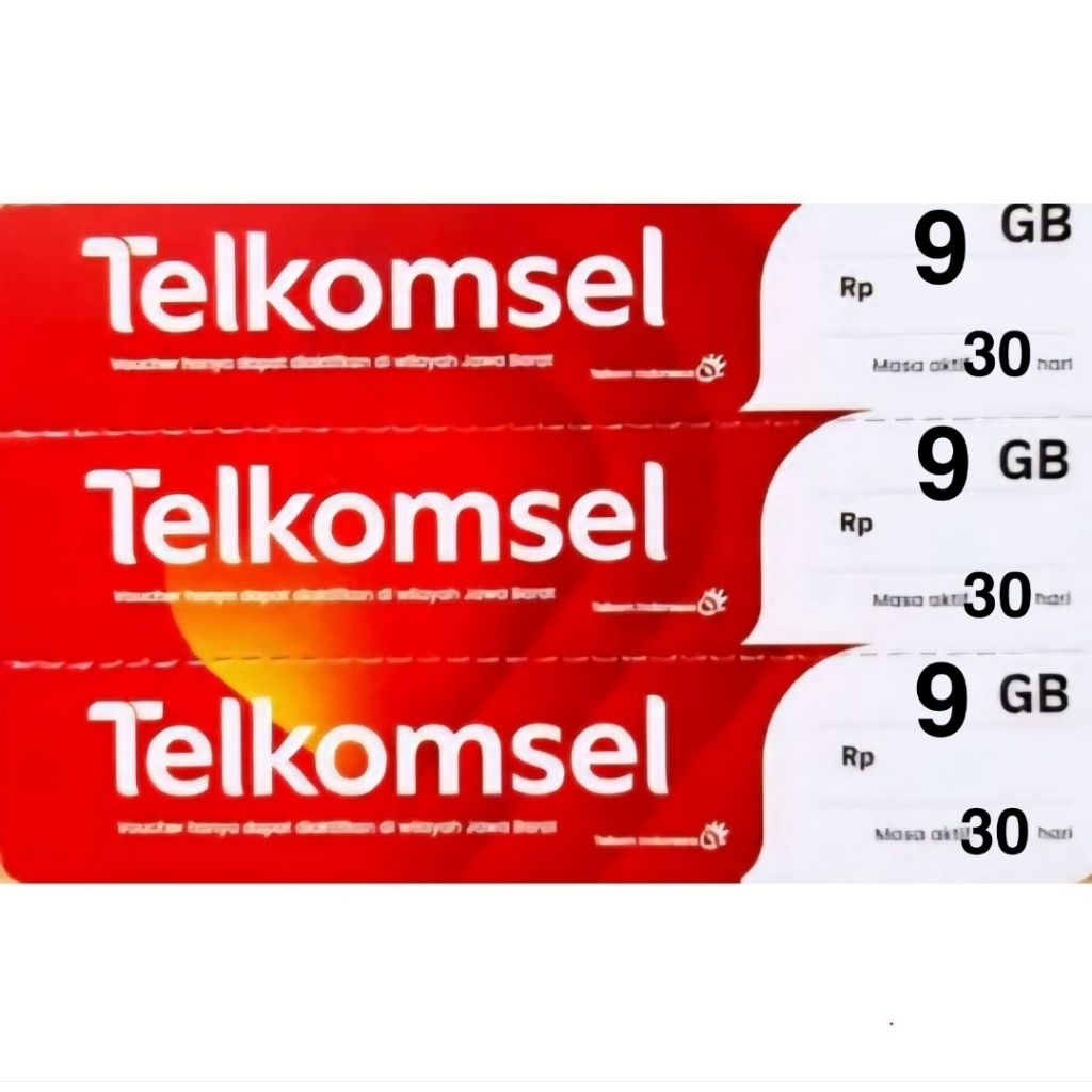 Voucher Data Telkomsel 9GB 30 Hari Zona 1 Sulawesi