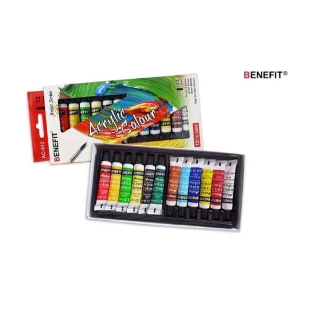 

Cat Acrylic Colour 6 ml Benefit / Cat Air / Cat minyak / Benefit Acrilyc / Cat Akrilyc 12 warna (6ml)