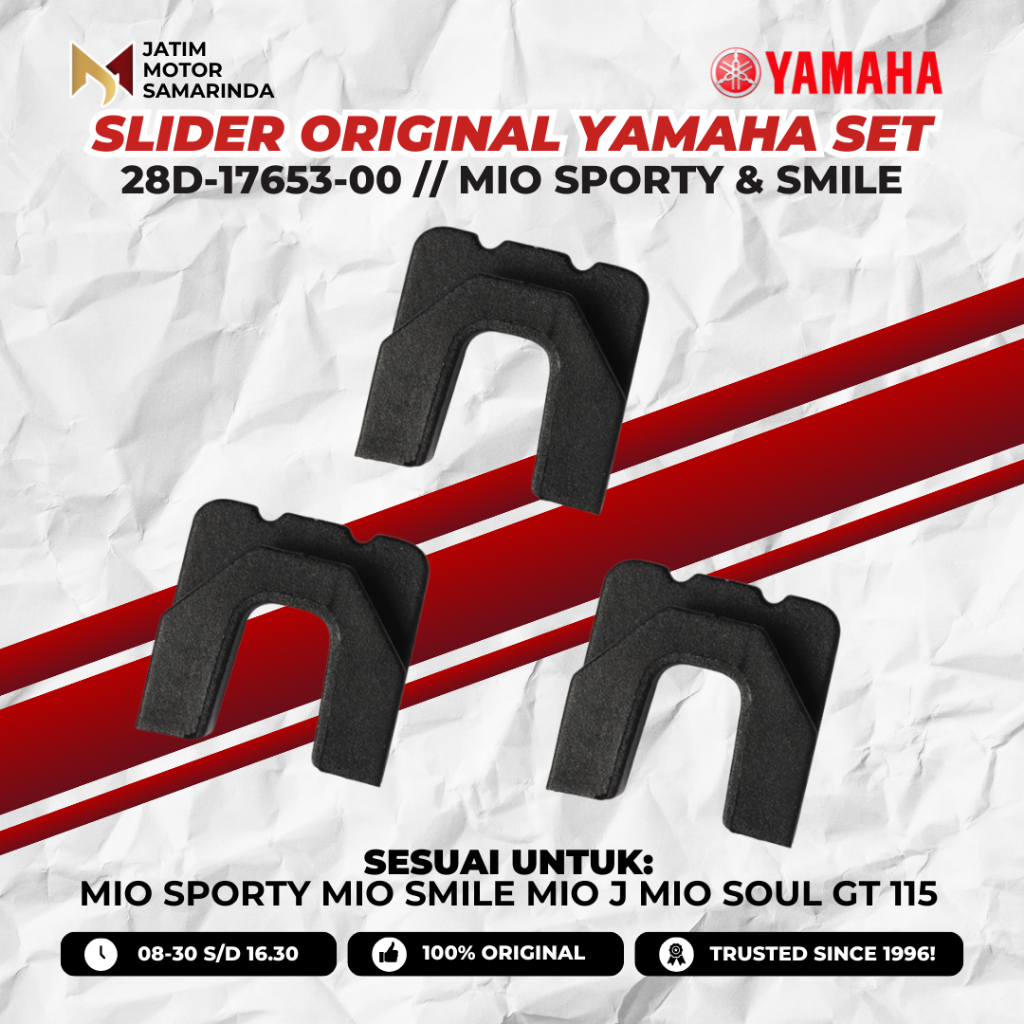 28D-E7653-00 | YAMAHA Genuine Parts YGP Slider Slide Piece Set Isi 3 Untuk MIO SPORTY MIO SMILE MIO 