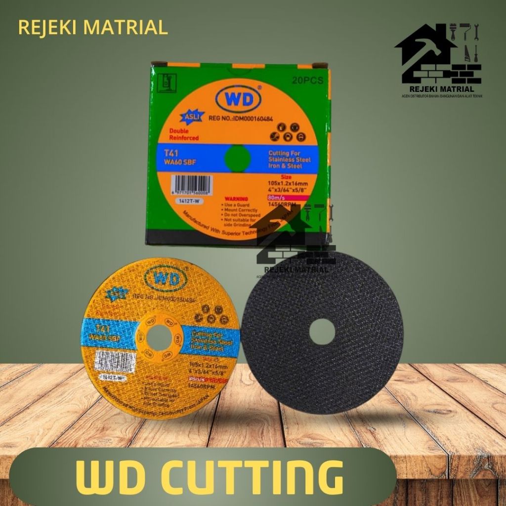 GROSIRAN WD Cutting 1 Pack isi 20 pcs - WD Gerinda potong