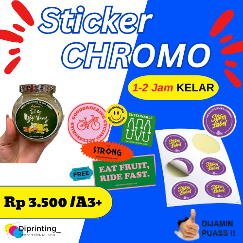 

STICKER CHROMO A3+ | STICKER KEMASAN | STICKER LABEL MAKANAN | STICKER CUSTOM